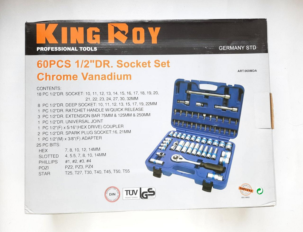 Набір інструменту 60 пр. 1/2" KingRoy ART-060MDA Винница - изображение 2