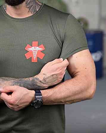 Тактична потовідвідна футболка Medic oliva РП7347 Київ