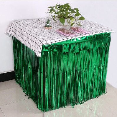 Дождик широкий на стену и стол 74 см на 274 см зеленый Киев - изображение 1