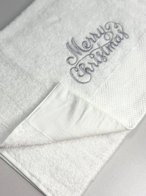 Подарунковий набір рушників Ideal Textile з вишивкою Merry Christmas 50х90 см 2 шт (56860962) Чернівці - фото 9