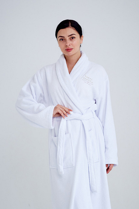 Женский халат банный Ideal Textile махровый белый (56860338) Черновцы - изображение 6
