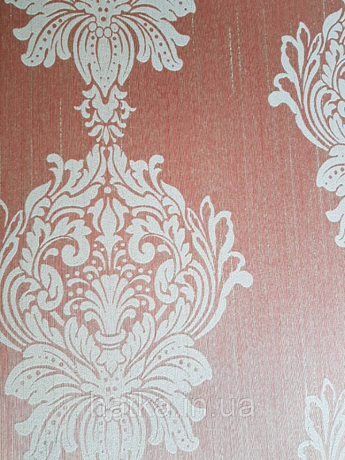 Текстильні шпалери на флізеліновій основі Cador Rasch Textil 086767 вензелі світло-бурштиновий тарракотовый Київ - фото 3
