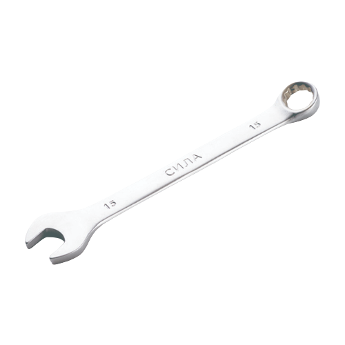 Ключ ріжково-накидний 15мм CrV СИЛА Житомир - изображение 1