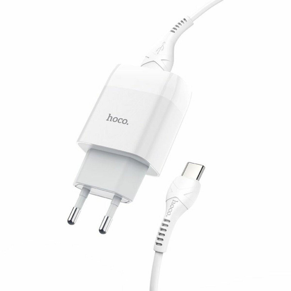 Сетевое зарядное устройство HOCO C73A Glorious dual port charger set, цвет белый 6931474713070 Одесса - изображение 2