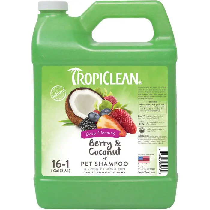 Шампунь суперочисний для собак і котів TropiClean Berry Coconut (ТропиКлін Ягоди та Кокос) 3.8 л Запоріжжя - фото 1