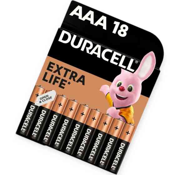 Батарейка AAА лужна 1.5V мініпальчик Duracell Basic Alkaline 18шт картон Бельгія Мукачево