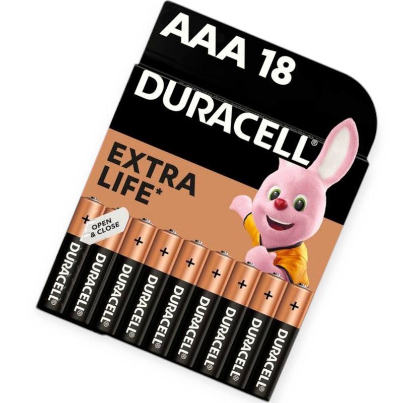 Батарейка AAА лужна 1.5V мініпальчик Duracell Basic Alkaline 18шт картон Бельгія Мукачево - фото 1