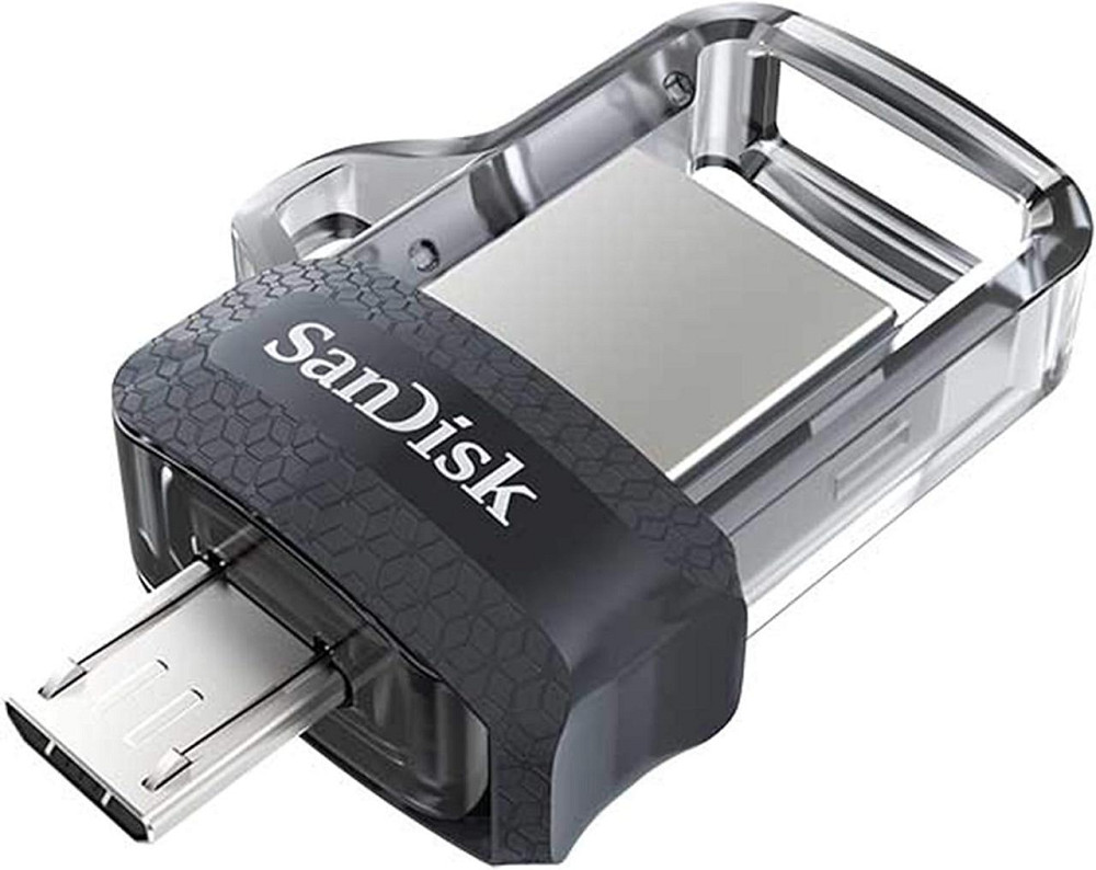 SanDisk Ultra 128GB Dual USB 3.0 висувна флешка OTG для смартфона швидкість до 150 МБ/с чорна Київ - фото 1