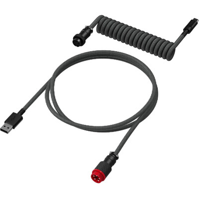 Дата кабель USB 2.0 AM to USB-C 1.37m coiled gray-black HyperX (6J679AA) Вінниця - фото 6