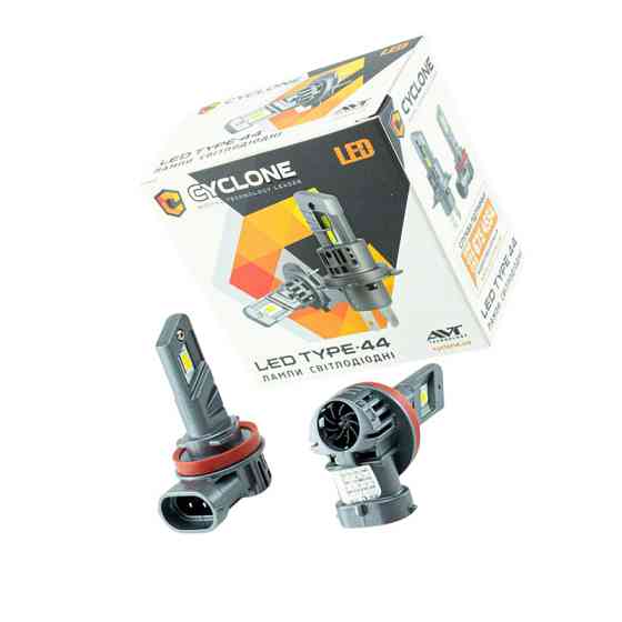 Автолампа LED H8, H9, H11, H16 12V Type 44 25W 5000K 6700L радіатор Мукачево