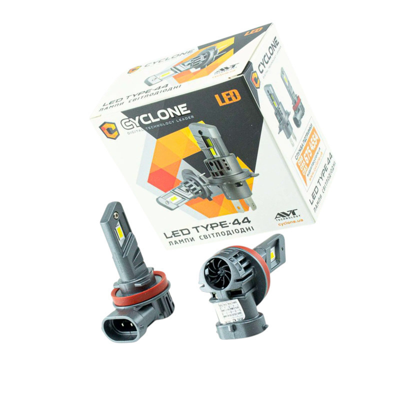 Автолампа LED H8, H9, H11, H16 12V Type 44 25W 5000K 6700L радіатор Мукачево - фото 1