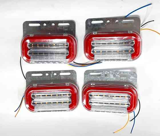 Габаритні ліхтарі Moving side lamp 24V червоні/повір/номер (4шт) Вінниця