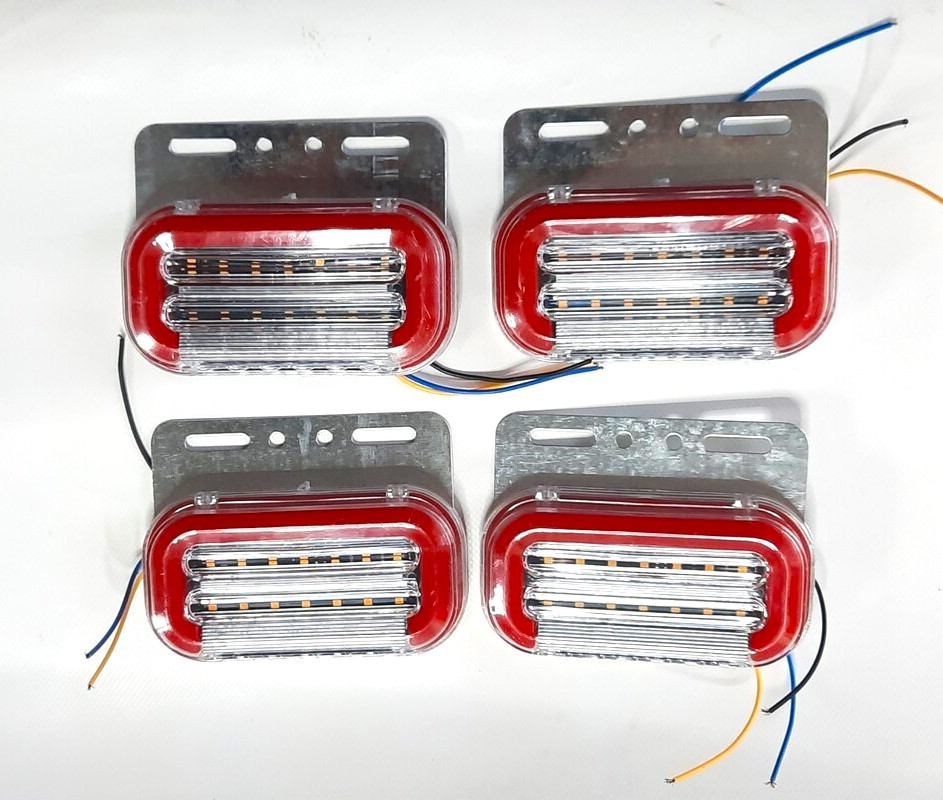Габаритні ліхтарі Moving side lamp 24V червоні/повір/номер (4шт) Вінниця - фото 2