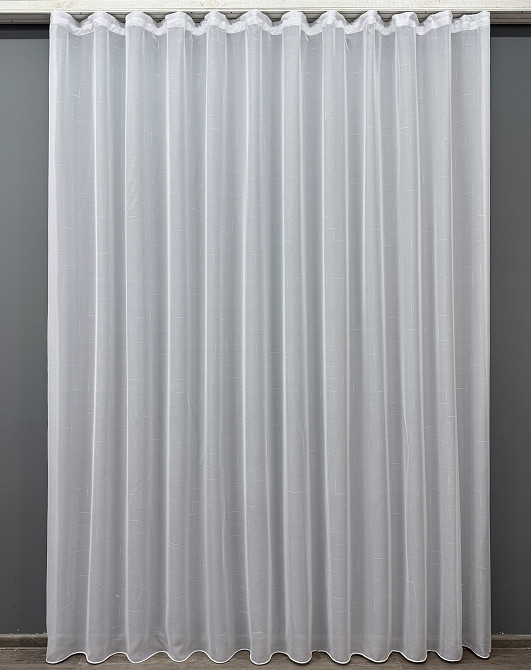 Тюль льон "Мережка" колір білий 1353т Київ - фото 5