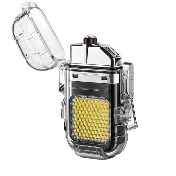 Зажигалка спиральная водонепроницаемая электронная с LED фонариком и зарядкой от USB CW-33 Львов - изображение 7