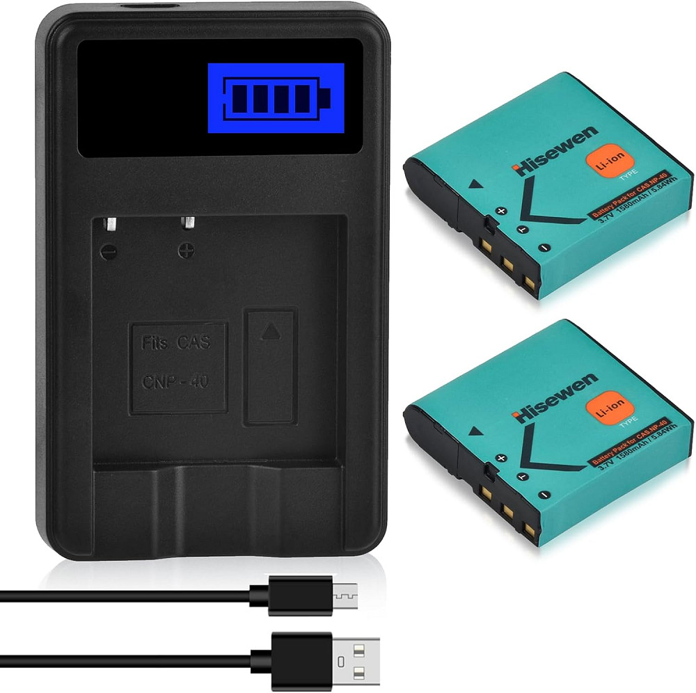 Зарядна станція з 2 акумуляторами Hisewen NP-40 LB-060 Луцьк - фото 1