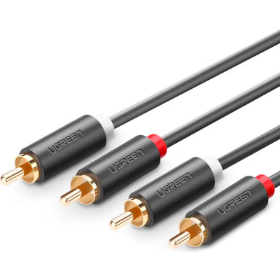 Кабель мультимедийный 2xRCA M to 2xRCA M 2.0m AV104 black Ugreen (10518) Винница - изображение 9