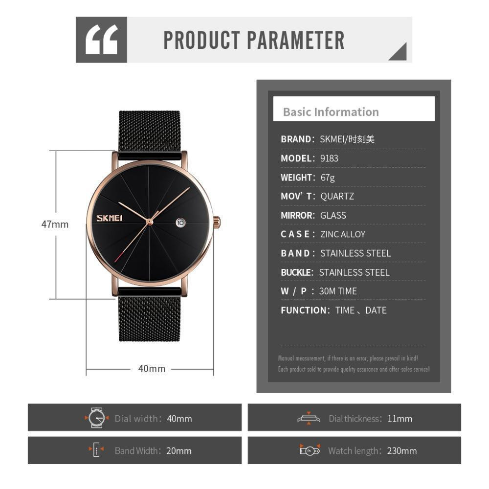 Оригинальные мужские часы Skmei 9183 Tiger Black gold Киев - изображение 4