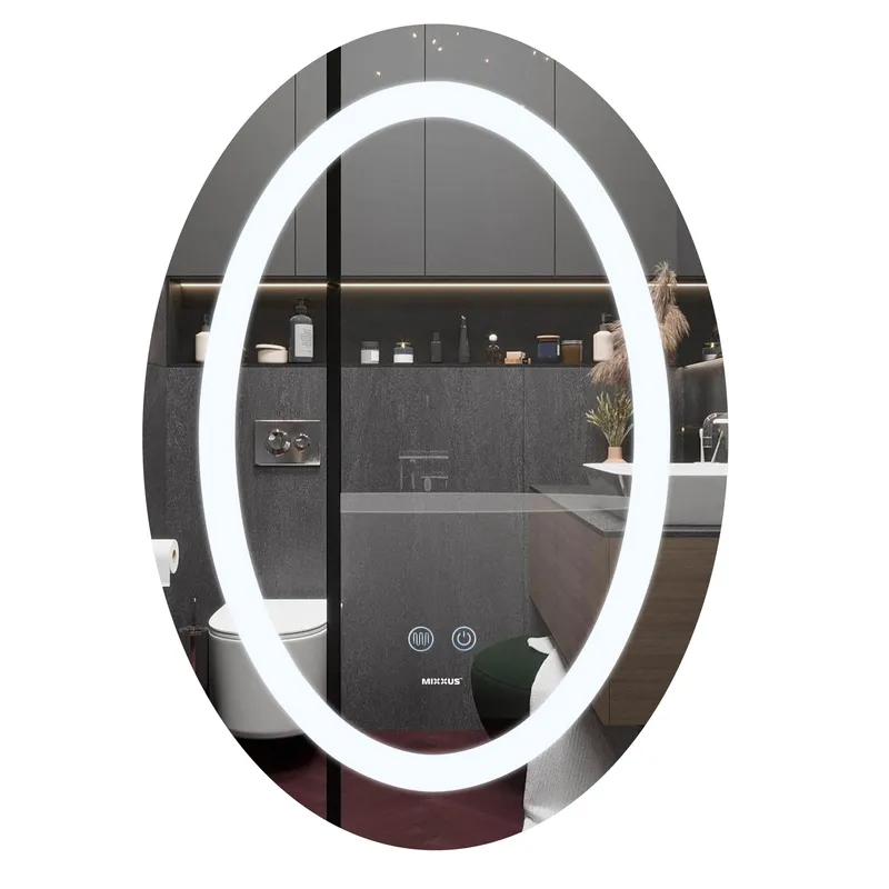 Дзеркало Mixxus PLAIN MV03-50x70 з LED Touch, Anti-fog, димером, рег. яскравості   ( MI6664 ) 21034 Харьков - изображение 1