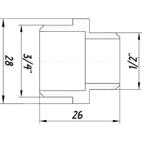 Ніпель редукційний 3/4″х1/2″ЗЗ нержавіючий SN432S OPTIMUM (000031516) Київ