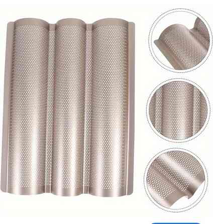 ФОРМА ДЛЯ ВИПІКАННЯ 3 БАГЕТІВ ПЕРФОРОВАНА НЕО 38,5 Х 27 СМ (ШТ) 2172 ABA-OPT Одеса