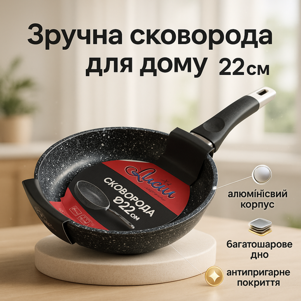 Сковорода для приготовления пищи на все плитах Unique, Сковорода фирменная Новая алюминиевая VR-98 Львов - изображение 13