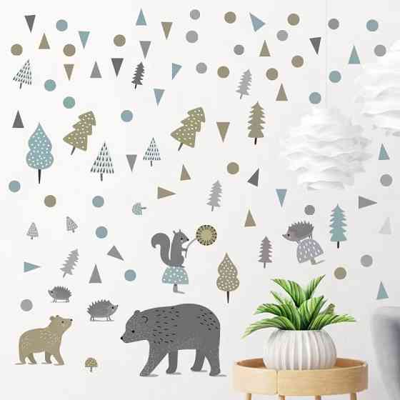 Набор виниловых наклеек декоративный в детскую комнату 