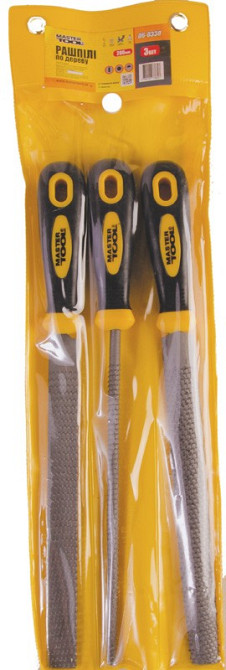 MASTERTOOL Рашпілі по дереву MASTERTOOL 200 мм набір 3 шт плоский/круглий/напівкруглий 06-0330 Коломыя - изображение 4