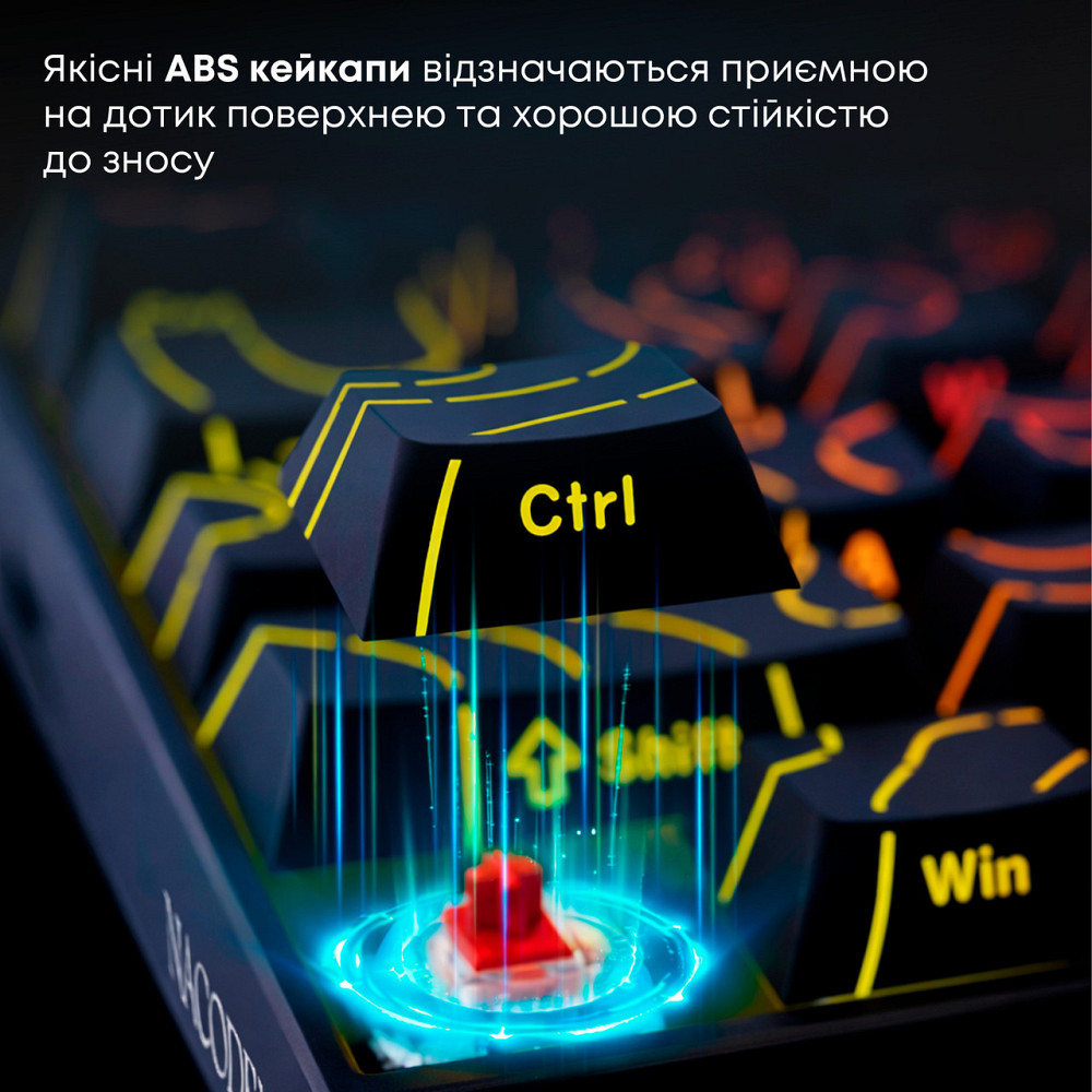 Клавіатура Ajazz NK68 Red Switch Black USB-C (NK68-R-S-B) ( 18955 ) Харьков - изображение 14