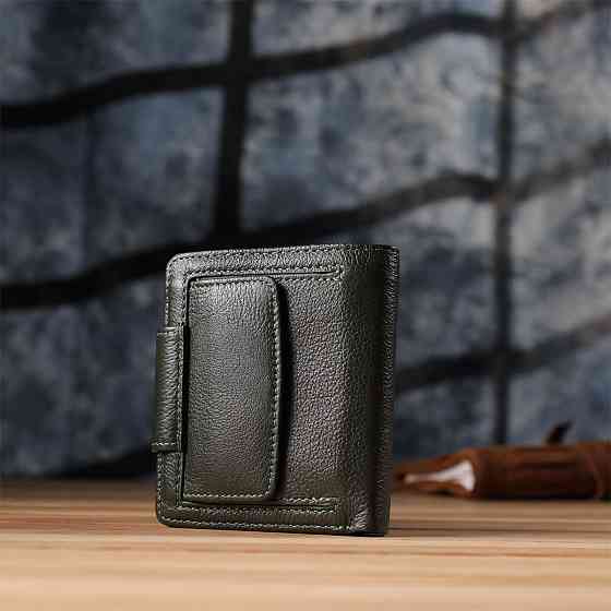 Вертикальный женский кошелек из натуральной кожи ST Leather 23070 Зеленый Киев