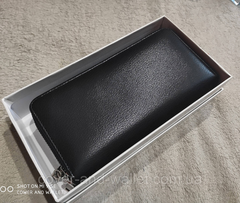 Мужской кошелек клатч на две молнии черного цвета MD 207 Киев - изображение 8