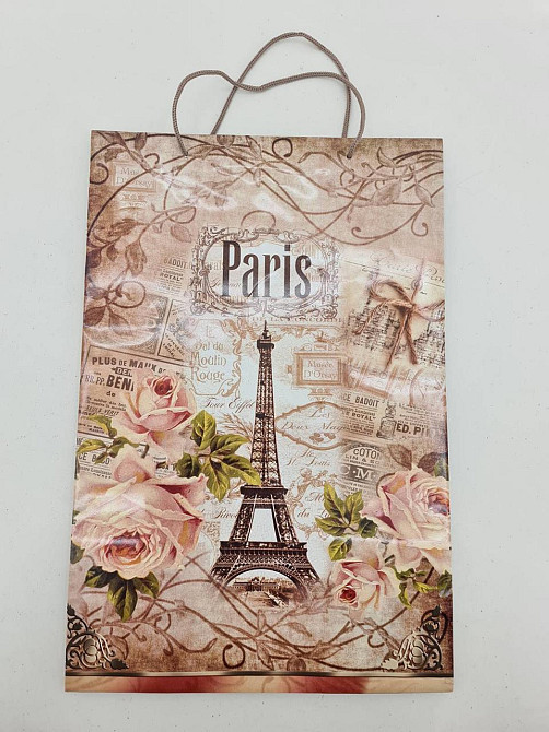 Пакет бумажный гигант вертиркальный30х42х12)(артGV-036) (12 шт) Харьков - изображение 3