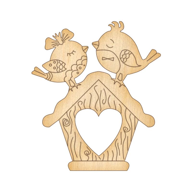 Фігурка для розфарбовування та декорування "Закохані пташки -2" FDZ-088 Вінниця - фото 1