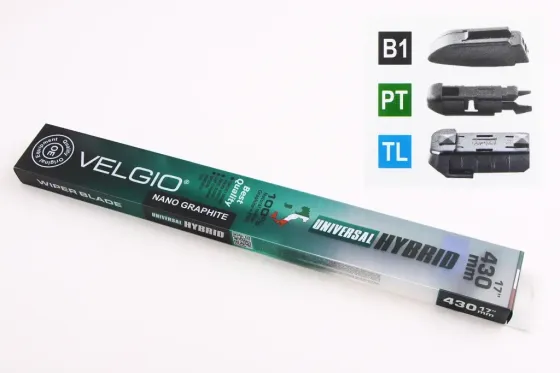 Щетка стеклоочистителя бескаркасная 43 см (17) Velgio Hybrid (3 адаптера) Винница