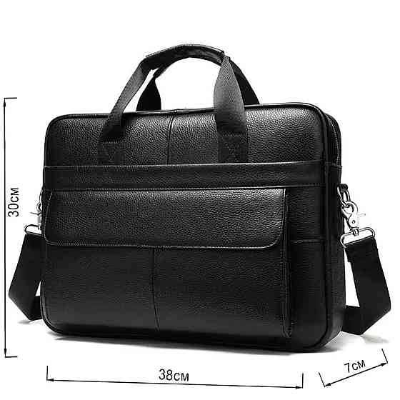 Чоловіча шкіряна сумка для ноутбука з італійської шкіри, формат А4, преміум клас OR-60 Львів