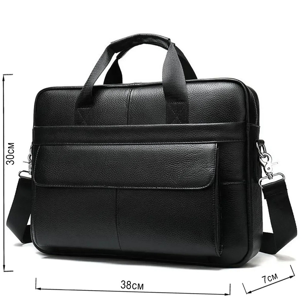 Чоловіча шкіряна сумка для ноутбука з італійської шкіри, формат А4, преміум клас OR-60 Львів - фото 6