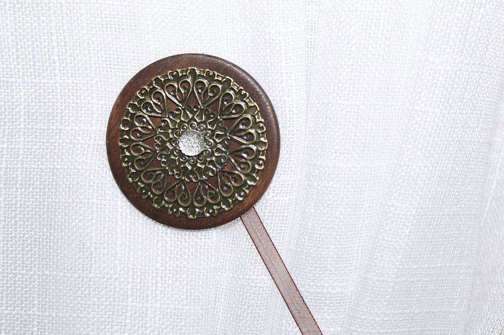 Магніти для штор і гардин (171м) Карпати набір 2 шт Коричневий з бронзовим (81-082) Київ - фото 3