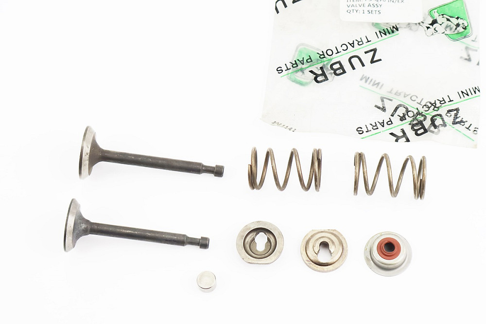 Клапан впускний, випускний к-кт 2шт 168F + пружина-2шт + компенсатор клапана-1шт + тарілка клапана-2шт + сальник клапана-1шт Киев - изображение 1