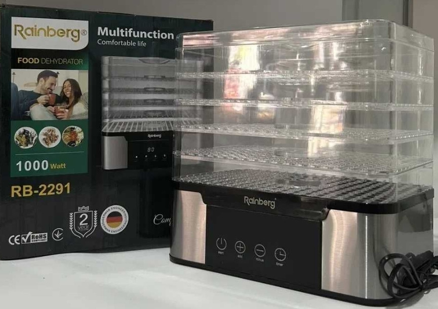 Електрична сушарка для овочів і фруктів Rainberg RB-2291/Дегідратор. Київ - фото 7