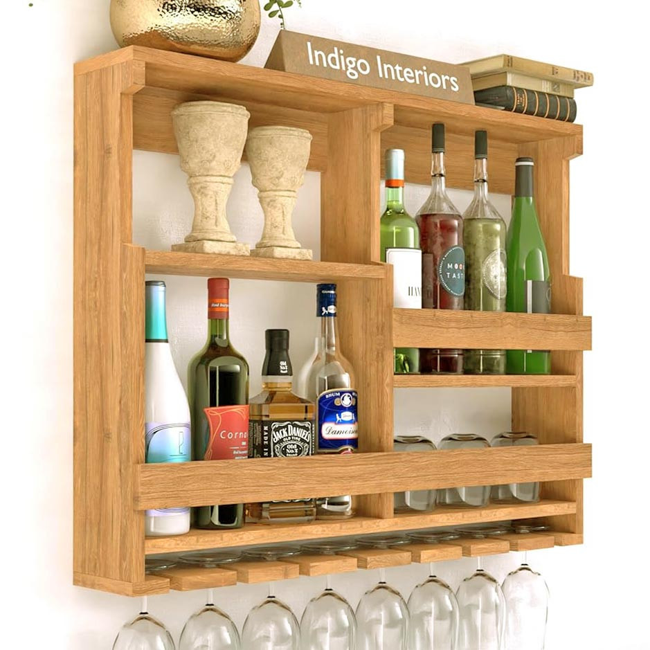 Настінна винна полиця "Наншен" сієна Миколаїв - фото 1