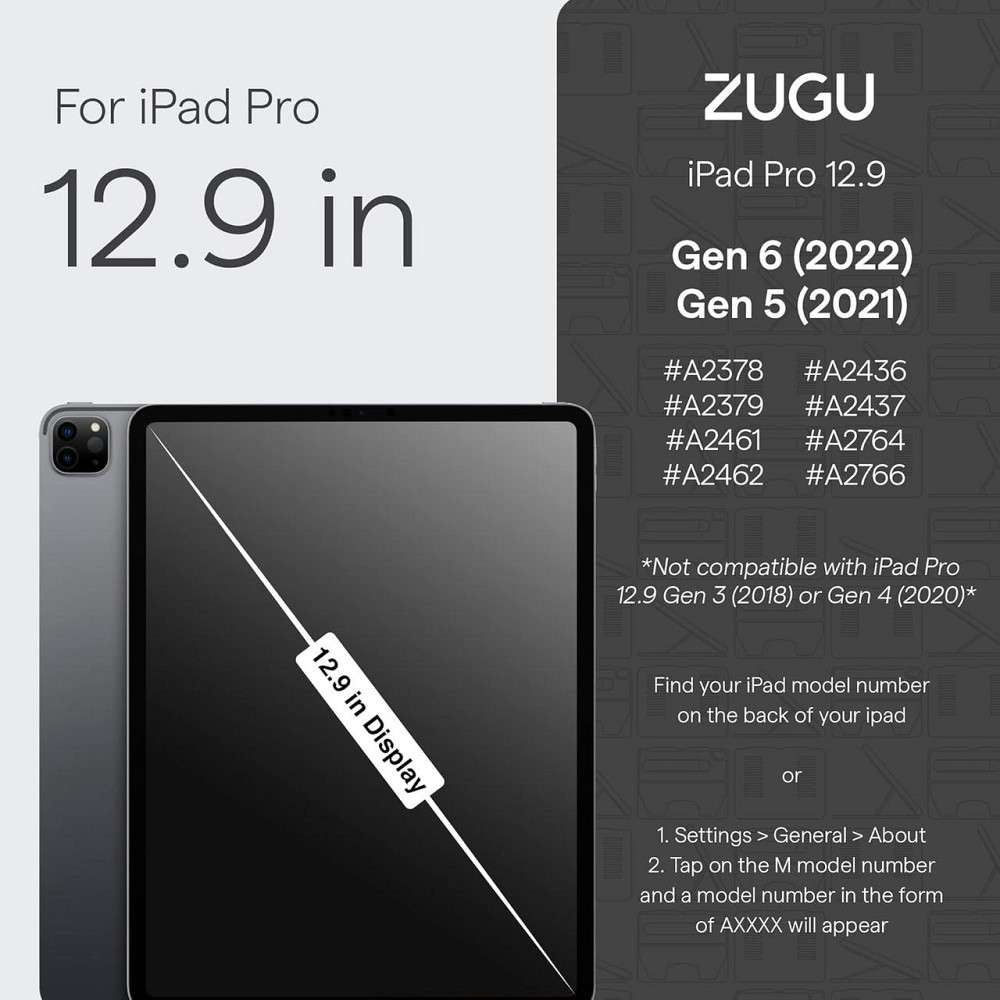 Уцінка! Фірмовий чохол ZUGU для iPad Pro 12.9 2022/2021 6-го та 5-го поколінь Дніпро - фото 5
