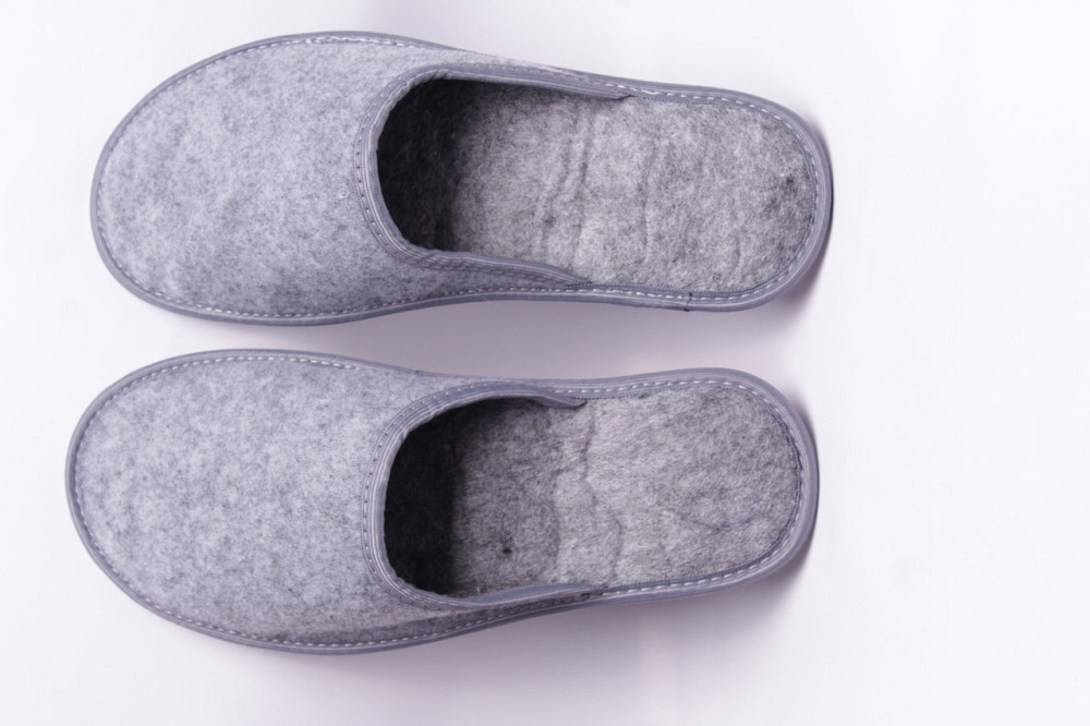 Хатні капці чоловічі для гостей із підошвою, сірі 41-45 розмір Одеса - фото 19