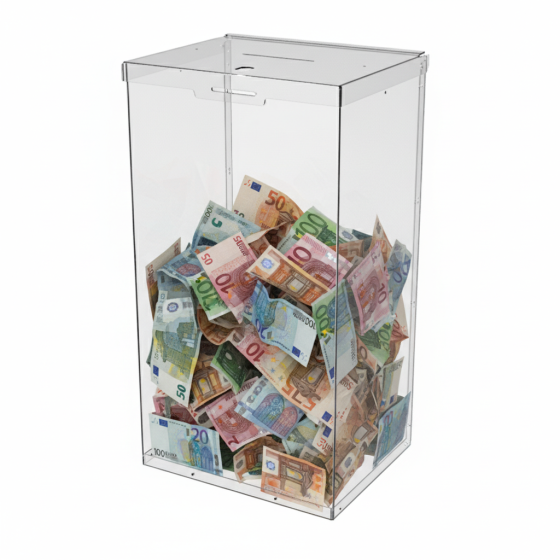 Ящик EKOSTAR с замком для пожертвований и сбора денег 250x200x460. Объем 23 литров Киев