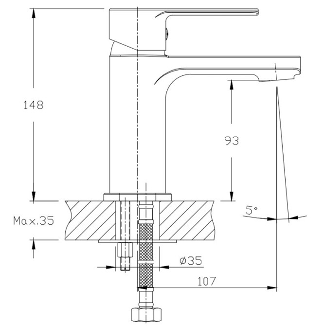 Смеситель для умывальника Haiba Kubus 001 HB0792 Харьков - изображение 2
