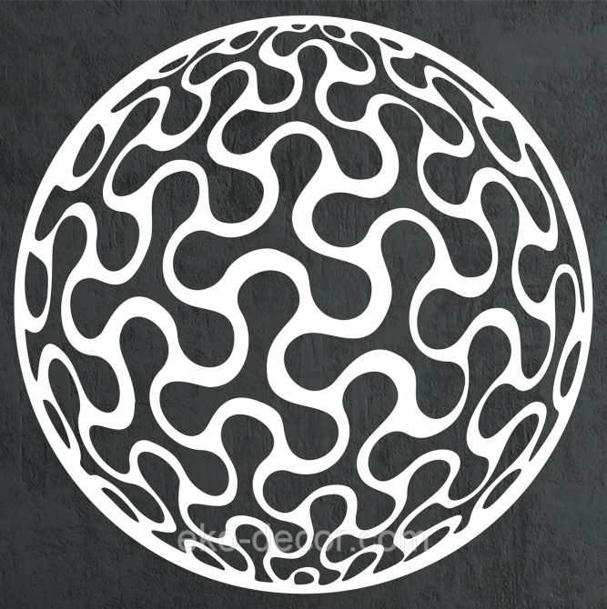 Декоративное настенное Панно «Шар» Декор на стену Білий, 50*50 см Киев - изображение 4