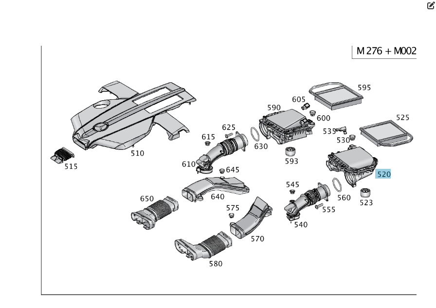 Mercedes-Benz  A2760903901 Корпус повітряного фільтра двигуна зліва C-Class W205 GLC X253 E-class W213 E-class Coupe C238 E-class W212 SLK/SLC R172 E- Одеса - фото 2