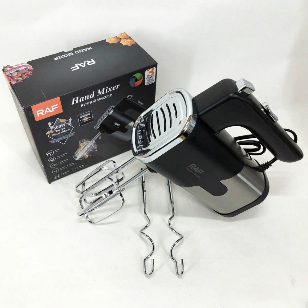 Ручной кухонный миксер для кондитера RAF R-6630 300 Вт, Миксер ручной 7 скоростей RT-66 Львов - изображение 10
