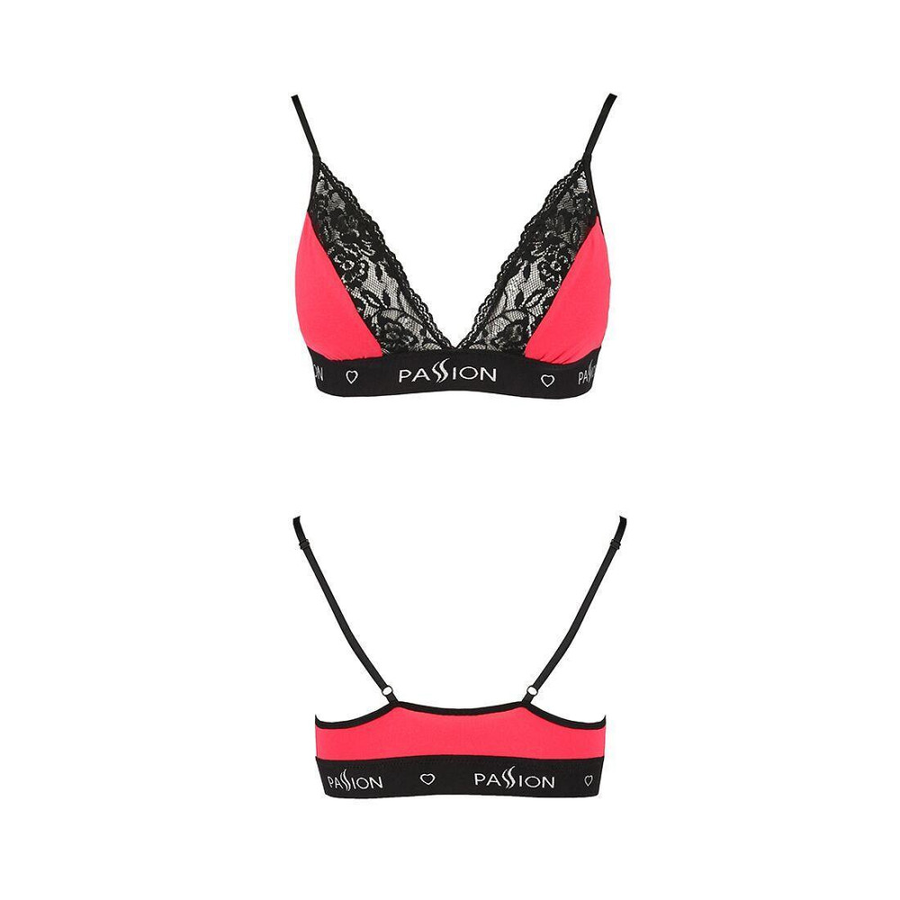 Еластичний топ з мереживом Passion PS001 TOP S, red-black Sex Aura Київ - фото 4