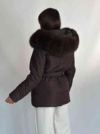 Женский пуховик Oslo с мехом финского песца Шоколад, 44, Т.Соболь Харьков