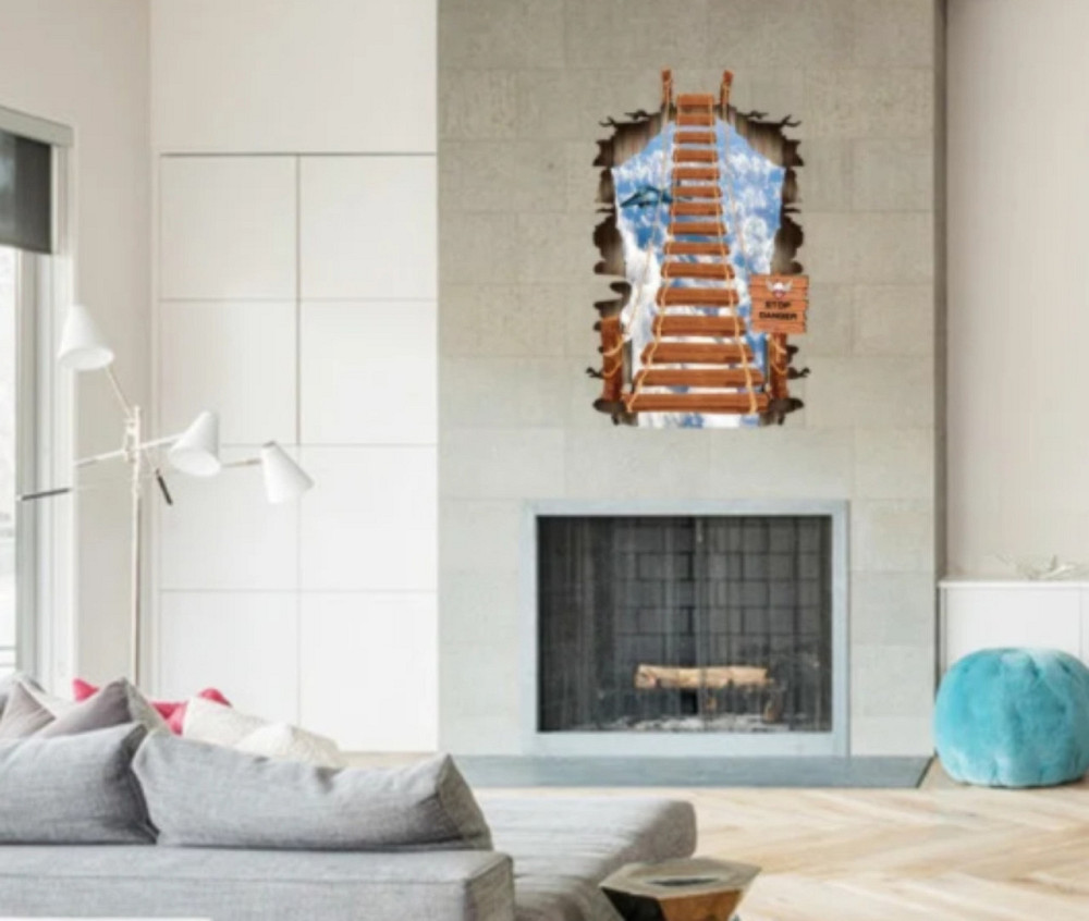 Интерьерная наклейка Деревянный мост 3D Киев - изображение 3